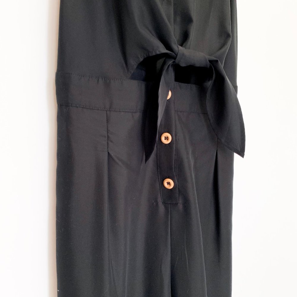 A Loves A Black Button Down Jumpsuit - Picture 7 of 10